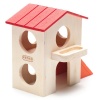 CARNO Pet Products CARNO Double Story Wooden Hamster House with Ramp Photo
