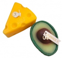 Avocado and Cheese Shaped Scented Candles