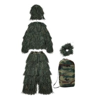 3D Grass Style Green Forest Ghillie Suit Sniper Costume