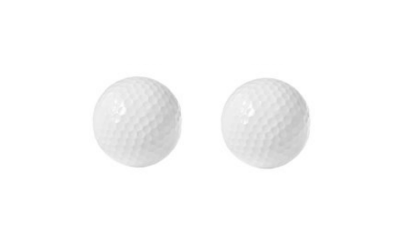 Golfzone 2 Pack Of Golf Rubber Practice Balls White