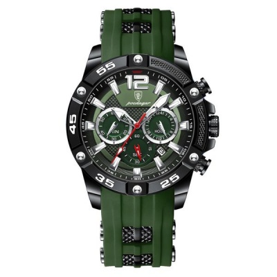 Apex Sport Sporty Chronograph Mens Watch with Silicone Strap