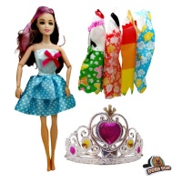Beautiful Doll With Dresses Tiara Plus BellaBear Bookmark