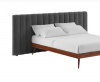 MaI Lifestyle - Rectangular Panelled Extra Width Headboard - Light Grey Photo