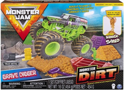 Monster Jam Kinetic Dirt Deluxe Set Grave Digger