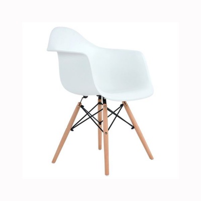 Photo of DAW Dining Dowel Arm Shell Chair - White
