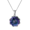 Luxury Mystic Quartz Pendant - Round Brilliant Cut Photo