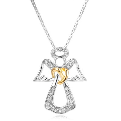 Photo of Crystalize 925 Sterling Silver Angel Necklace with Swarovski Crystal