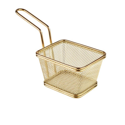 Photo of Deep Fryer Wire Mesh Fry Basket Square - Gold