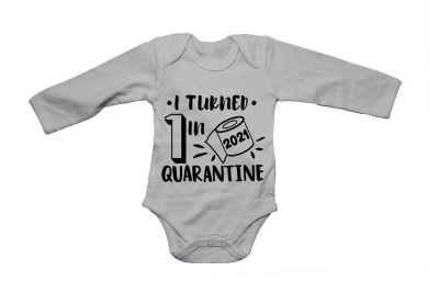 Photo of I Turned 1" Quarantine 2021 - Long Sleeve - Baby Grow