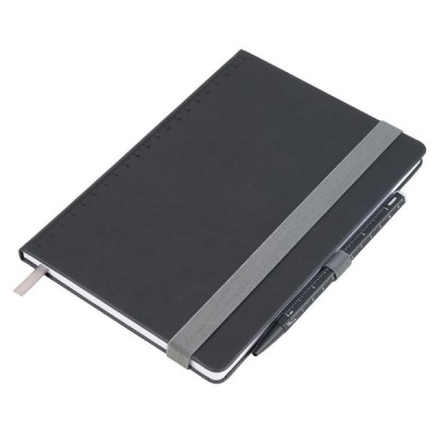 TROIKA Notepad Pen Set DIN A5 Grid Notepad Ballpoint Pen SLIM PAD A5