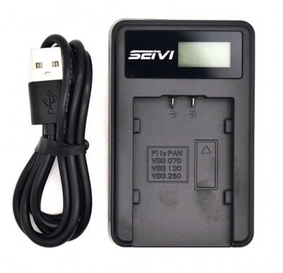 Photo of Panasonic Seivi LCD USB Charger for VW-VBG070 VW-VBG130 VW-VBG260 battery