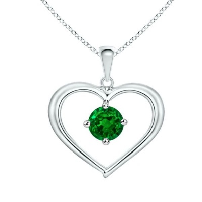 Photo of Stella Luna Sweet Heart Necklace with Swarovski Emerald Crystal Gold