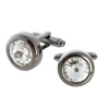 Civetta Spark Dean Cufflink - Swarovski Clear Crystal - Gunmetal Photo