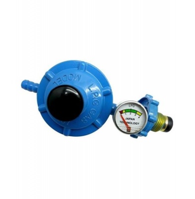 Digimark LPG Gas Regulator With Pressure Gauge Blue