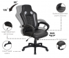 Infinity Homeware Monza Office & Gaming Chair - Black & Grey Photo