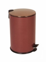 Continental Homeware 20Ltr Maroon Pedal Bin with Rose gold Lid