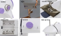Portable Sewing Machine With Foot Pedal Light Line Cutter