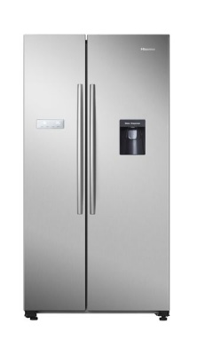 Photo of Hisense 562L Side by Side Fridge with Water Dispenser-Stainless Steel