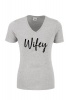 Love Sparkles Love & Sparkles Grey ladies Wifey T Shirt for the bride Photo