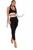I Saw it First - Ladies Black Bralet And Legging Pyjama Set Photo
