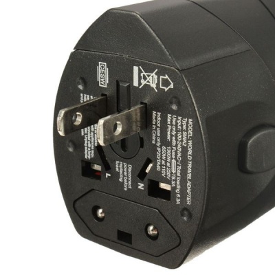 Photo of KTSA KT&SA International Plug Adapter 2 USB Port World Travel JS-A014 Black