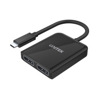 Unitek 8K USB C to Dual DisplayPort 14 Adapter with MST Dual Monitor