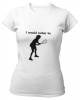PepperSt Ladies White T-Shirt - I Would Rather Be … Play Tennis Photo