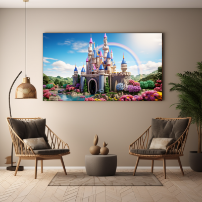 Canvas Wall Art Magical Fairy Tale Castle BK0015