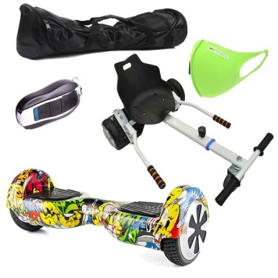 Photo of BetterBuys Self Balance Scooter 6.5" Hoverboard-LED-Bluetooth-Kart-Bag-Remote-Cartoon