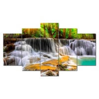 Elegant Waterfall 5 Panel Split Canvas