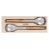 André Verdier Laguiole Olive Salad Server Set in Wooden Box Photo