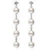 SilverCity Silver Plated Four Simulated Pearl Tassel Earrings Photo