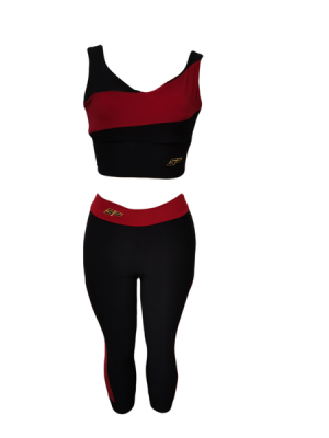 Photo of Shameless Persistence Gym and Fitness Heart-shaped Crop Top and Tights: Heartbeat