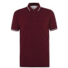 Pierre Cardin Men's Trimmed Polo Shirt - Burgundy - Parallel Import Photo