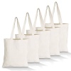 Love & Sparkles Plain 100% Cotton Tote Eco Bags 5 Pack Photo