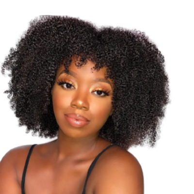 Brazilian Afro Kinky Curly Fringe Wig