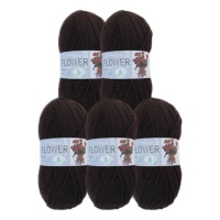 Double Knitting Polyester Yarn 100g Dark Chocolate