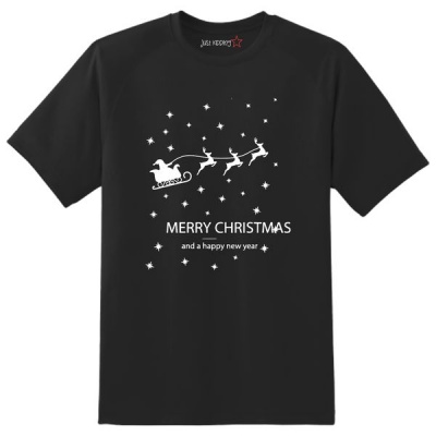 Photo of Just Kidding Kids "Merry Christmas G" Short Sleeve T-Shirt -Black