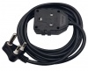 Selectrix Black 3m Extension Electrical Cord / Lead / Cable: Double Coupler Photo