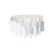 Ivory Satin Table Overlay Photo