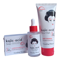 Kojic Acid Face wash Face Serum Body Soap Complete Brightening Combo