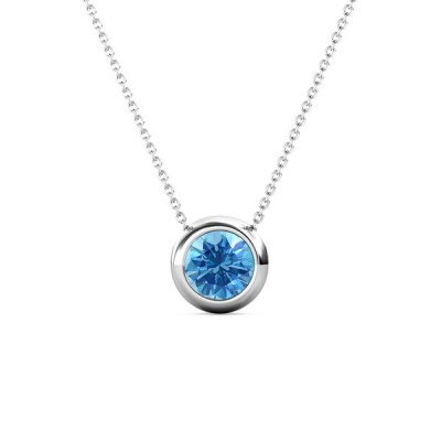 Photo of Destiny Moon December/Topaz Birthstone Necklace with Swarovski Crystals