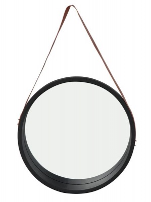 Photo of Home Quip Black Porthole Mirror with Strap 50X50 cm