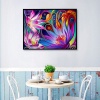 Diamond Painting DIY Kit Round diamonds 50x40cm- Abstract Flowers Photo