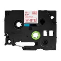 Brother AZE 242 Compatible Label Cartridge Red on White 18mm