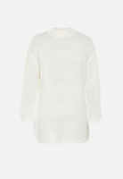Womens Missguided Petite ribbed high neck jumper dress white