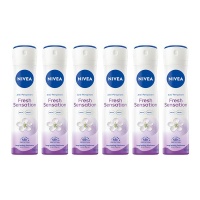 NIVEA Fresh Sensation 48h Deodorant Anti Perspirant Spray 6 x 150ml