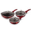 Berlinger Haus 6 Piece Marble Coating Cookware Set - Burgundy Metallic Photo