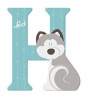 Sevi Wooden Letter H Husky Photo