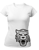 PepperSt Ladies White T-Shirt - Black Tiger Photo